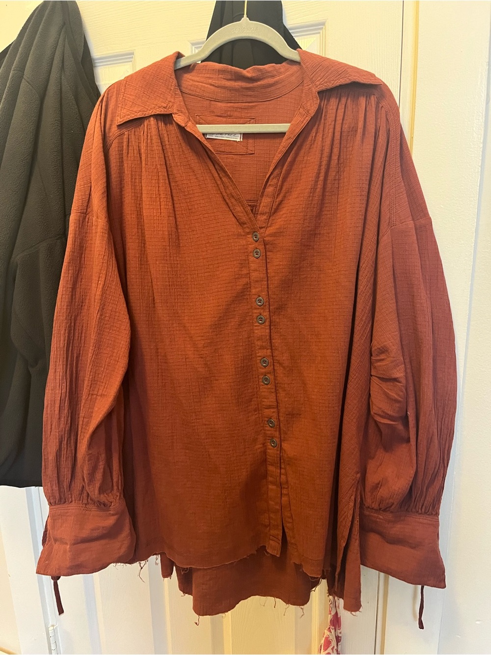 Free People Rust Button Down - Picture 2 of 3